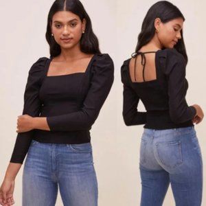 ASTR Noura Top, Long Sleeved Square Neck